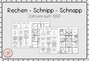 Vorschau - Arbeitsblätter - Materialpaket: Rechen-Schnipp-Schnapp ZR 1000 - Deckblatt