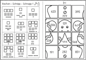 Vorschau - Arbeitsblätter - Materialpaket: Rechen-Schnipp-Schnapp ZR 1000 - Seite 1