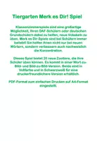 Vorschau - Spiele - Tiergarten Merk es Dir Spiel 20 Wörter - Seite 2