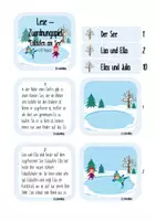 Vorschau - Stationenlernen - Lesezuordnungsspiel Winter Eislaufen, 3./4.Klasse - Seite 1