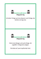 Vorschau - Spiele - Kartei Gewicht Klasse 1 2 3 4 - Deckblatt