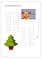 Vorschau - Arbeitsblätter - Arbeitsblatt: Rechnungen im ZR 10 weihnachtlich - Deckblatt
