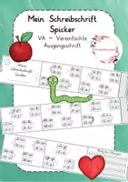 Vorschau - Fördermaterial/Inklusion - Leporello Schreibschrift Spicker VA (Vereinfachte Ausgangsschrift) - Deckblatt