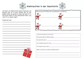 Vorschau - Arbeitsblätter - Weihnachten in der Geschichte -eyfraudings - Seite 1