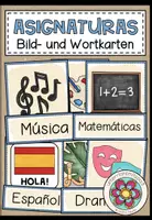 Vorschau - Poster - ASIGNATURAS (Schulfächer) - Bild- und Wortkarten (Spanisch) - Deckblatt