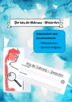 Vorschau - Arbeitsblätter - Funktion der Speiseröhre - Schülerversuch - Deckblatt