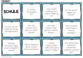 Vorschau - Fördermaterial/Inklusion - Schule und Schulalltag – Gesprächskarten und Sprechanlässe | Plauderkärtchen - Seite 1
