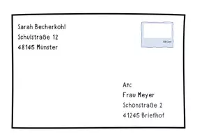 Vorschau - Poster - Visualisierung und Kriterien: einen Brief schreiben - Deckblatt