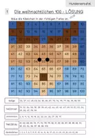 Vorschau - Arbeitsblätter - Hundertertafel | Orientierung | Malen | Weihnachten - Seite 1