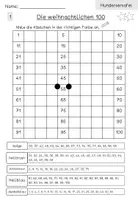 Vorschau - Arbeitsblätter - Hundertertafel | Orientierung | Malen | Weihnachten - Seite 3