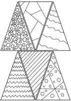 Vorschau - Mal- und Bastelvorlagen - Kooperativer Tannenbaum - Quirliger Mosaik Mix - Seite 1
