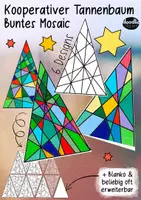 Vorschau - Mal- und Bastelvorlagen - Kooperativer Tannenbaum - Buntes Mosaic - Deckblatt