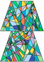 Vorschau - Mal- und Bastelvorlagen - Kooperativer Tannenbaum - Buntes Mosaic - Seite 3