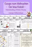 Vorschau - Arbeitsblätter - Escape room Weihnachten: "Der böse Kobold" (editierbar), für Präsenzunterricht - Deckblatt
