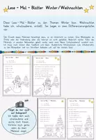Vorschau - Arbeitsblätter - Lese-Mal-Blätter Winter-Weihnachten - Deckblatt