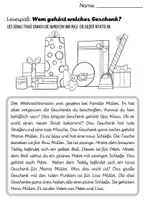 Vorschau - Arbeitsblätter - Lesen und Malen – Weihnachten: Leseverständnis & Ausmalbilder (Grundschule) - Seite 3