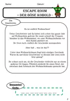 Vorschau - Arbeitsblätter - Escape room Weihnachten: "Der böse Kobold" (editierbar), für Präsenzunterricht - Seite 3