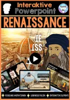 Vorschau - Präsentationen/Tafelbilder - Renaissance - Interaktive Power Point | Spektakuläre virtuelle Erfahrung - Sofort einsetzbar | Selbstständiges Lernen, Homeschooling & fürs Klassenzimmer - Deckblatt