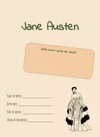 Aperçu - Feuilles d'exercices - Jane Austen - Feuille de travail anglais - Page de couverture