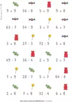 Vorschau - Arbeitsblätter - Rechenpuzzle Einmaleins - 9er, 8er und 7er Einmaleins - Seite 2