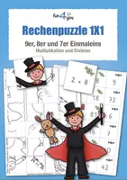 Vorschau - Arbeitsblätter - Rechenpuzzle Einmaleins - 9er, 8er und 7er Einmaleins - Deckblatt