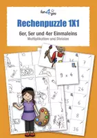 Vorschau - Arbeitsblätter - Rechenpuzzle Einmaleins - 6er, 5er und 4er Einmaleins - Deckblatt