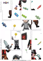 Vorschau - Mal- und Bastelvorlagen - Rechenpuzzle Einmaleins - Gemischte Malaufgaben - Seite 1