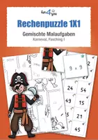 Vorschau - Mal- und Bastelvorlagen - Rechenpuzzle Einmaleins - Gemischte Malaufgaben - Deckblatt
