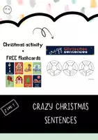 Vista previa - Unidades / Secuencias / Situaciones de Aprendizaje - CHRISTMAS - Crazy Christmas Sentences + Flashcards - Portada