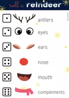 Vista previa - Unidades / Secuencias / Situaciones de Aprendizaje - CHRISTMAS - Roll a reindeer - página 1