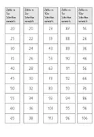 Vorschau - Spiele - Zählen in schritten bis 100 Übungsmaterial - Seite 1