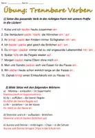 Vorschau - Arbeitsblätter - Trennbare Verben - Merkeintrag und Übung "Im Supermarkt" DaZ / Deutsch - Seite 3