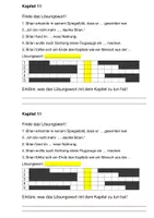 Vorschau - Arbeitsblätter - Rätsel zum 11. Kapitel des Jugendbuches "Allein in der Wildnis" - Deckblatt
