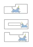 Vorschau - Fördermaterial/Inklusion - Lesehilfe und Abschreibhilfe - Einhorn - Deckblatt