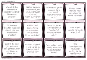 Vorschau - Aufgabenkarten - Berufe und Berufswelt – Gesprächskarten und Sprechanlässe | Plauderkärtchen - Seite 2