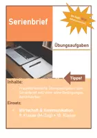 Vorschau - Arbeitsblätter - WIRTSCHAFT: Übungsaufgaben zum Serienbrief - Deckblatt