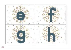 Aperçu - Jeux - flocons alphabet (6 sets de jeux) - Page 2