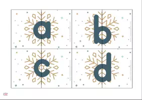 Aperçu - Jeux - flocons alphabet - minuscules - Page 1