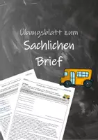 Vorschau - Arbeitsblätter - Arbeitsblatt zum sachlichen Brief - Deckblatt