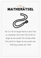 Vorschau - Arbeitsblätter - Matherätsel MIT LÖSUNGEN - 4 LEVELS - VERSCHIEDENE THEMEN - Seite 1