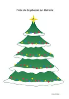 Vorschau - Arbeitsblätter - Christbäume mit Kugeln - Multiplikation der 2. - 5. Reihe - Deckblatt