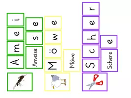Vorschau - Spiele - Lautgetreue Lesedosen / Schachtelwörter nach Montessori - Seite 2