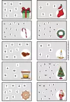 Vorschau - Fördermaterial/Inklusion - Schüttelwortkarten Weihnachten - Seite 1