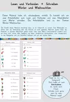 Vorschau - Arbeitsblätter - Lesen und Schreiben - Winter-Weihnachten - Deckblatt