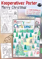 Vorschau - Arbeitsblätter - Merry Christmas - Kooperatives Poster fürs Klassenzimmer - Seite 1