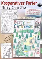 Vorschau - Arbeitsblätter - Merry Christmas - Kooperatives Poster fürs Klassenzimmer - Deckblatt