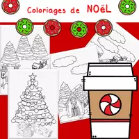 Aperçu - Matériel pour travaux manuels / dessin - Coloriages de Noël - Page de couverture