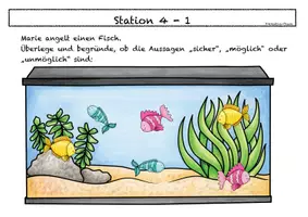 Vorschau - Arbeitsblätter - Zufall und Wahrscheinlichkeit - Station 4 - Aquarium - Seite 1