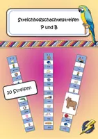 Vorschau - Stationenlernen - Streichholzschachtelstreifen P, B - Deckblatt