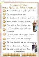 Vorschau - Arbeitsblätter - Lesespurgeschichte "Heilig Abend bei Familie Neubauer" Weihnachten 2fach Differenzierung Level 3/4 DaZ / Deutsch - Seite 3